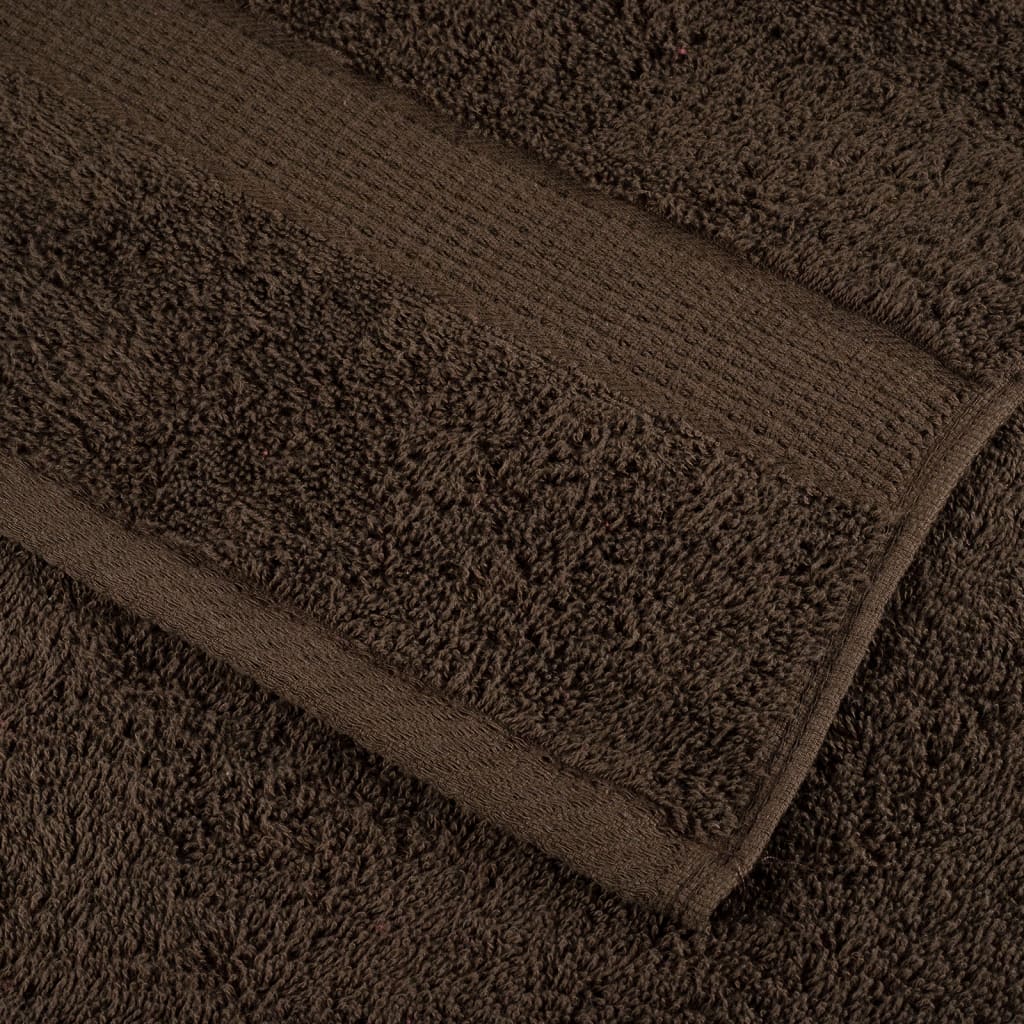 Ensemble de serviettes premium 6 pièces SOLUND marron 600 g/m²