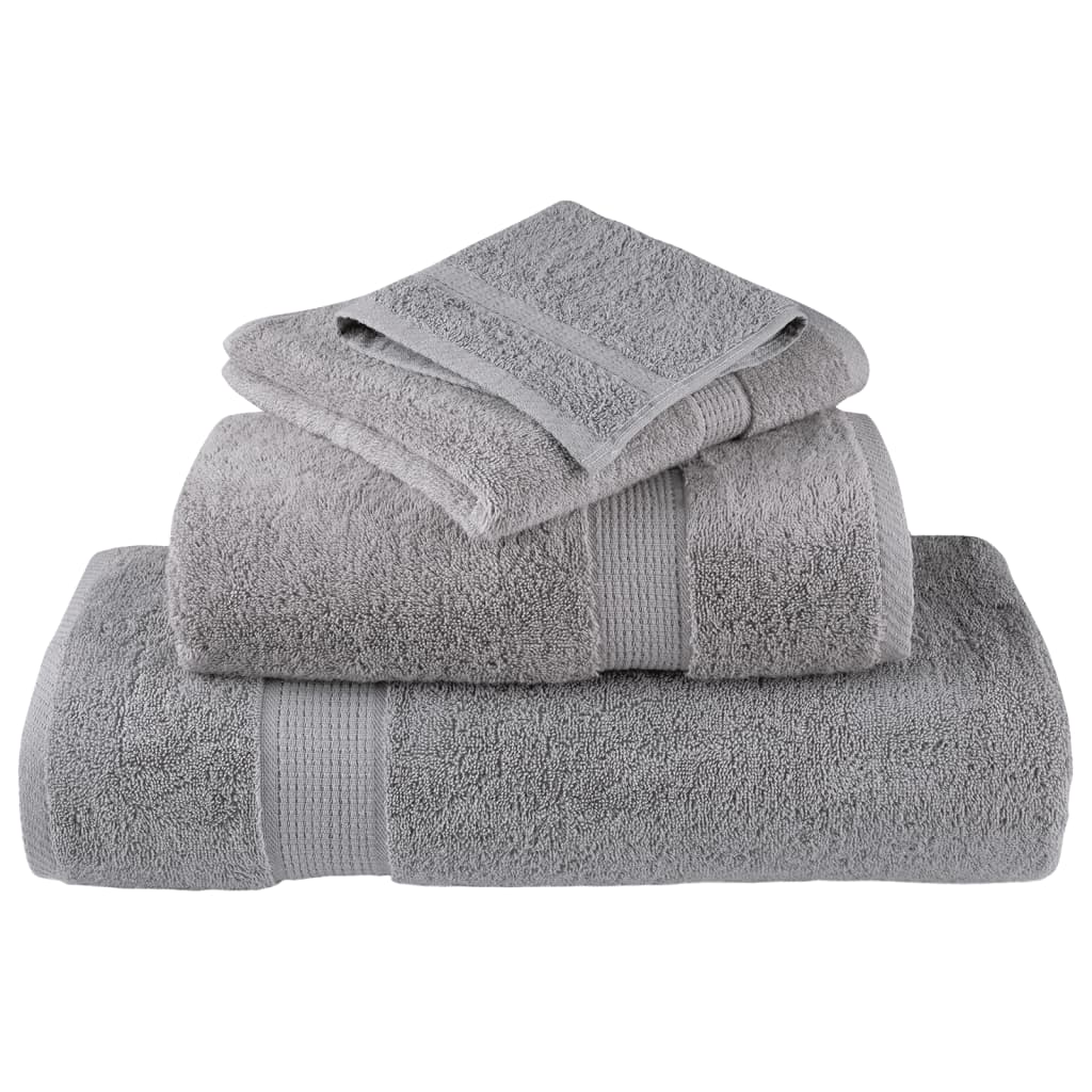Ensemble de serviettes premium 6 pièces SOLUND gris 600 g/m²