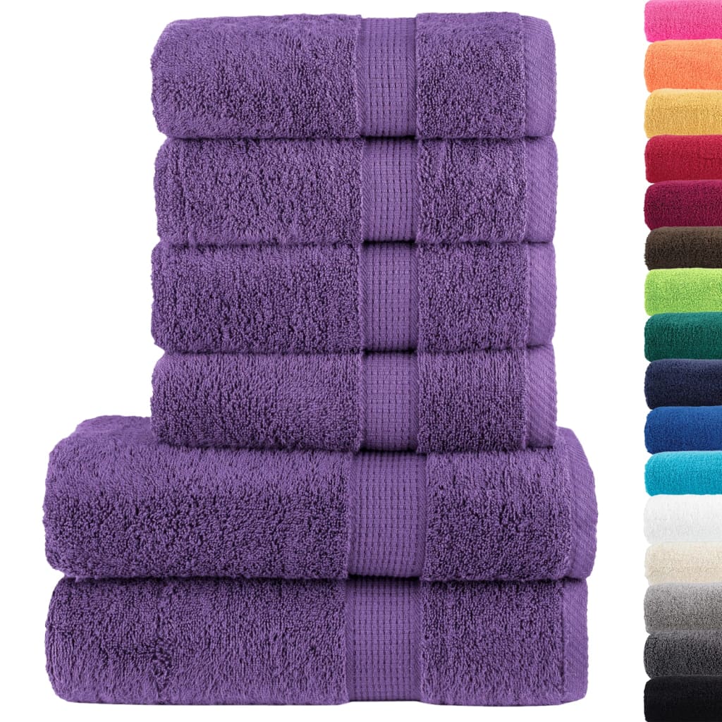 Ensemble de serviettes premium 6 pièces SOLUND violet 600 g/m²