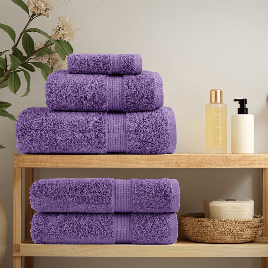 Ensemble de serviettes premium 6 pièces SOLUND violet 600 g/m²
