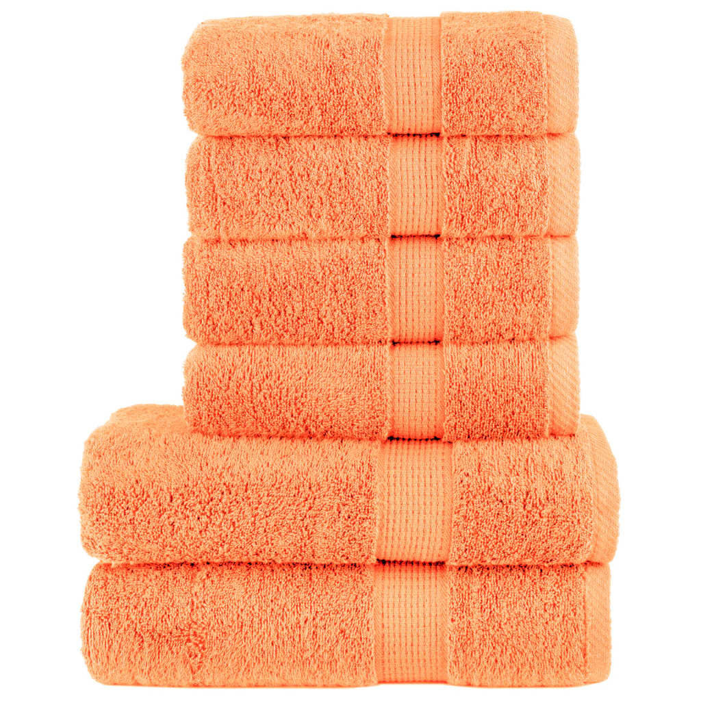 Ensemble de serviettes premium 6 pièces SOLUND Orange 600 g/m²