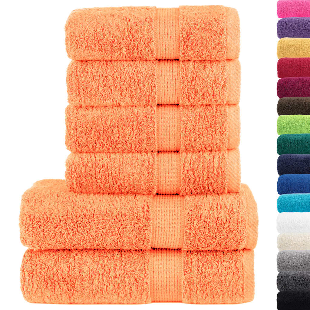 Ensemble de serviettes premium 6 pièces SOLUND Orange 600 g/m²