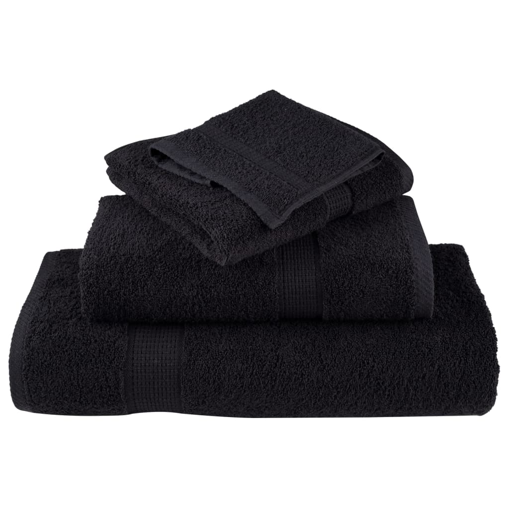 Ensemble de serviettes premium 6 pièces SOLUND Noir 600 g/m²