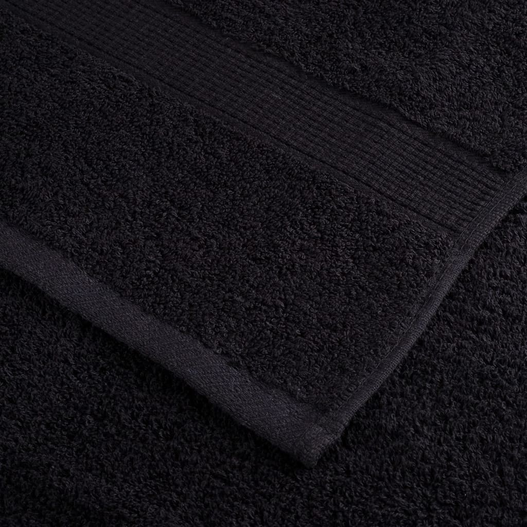 Ensemble de serviettes premium 6 pièces SOLUND Noir 600 g/m²