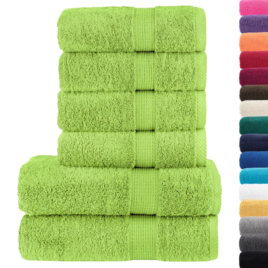 Ensemble de serviettes premium 6 pièces SOLUND Vert Pomme 600 g/m²
