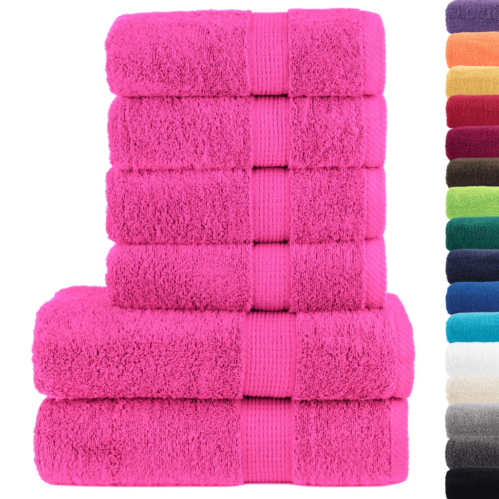 Ensemble de serviettes premium 6 pièces SOLUND rose 600 g/m²