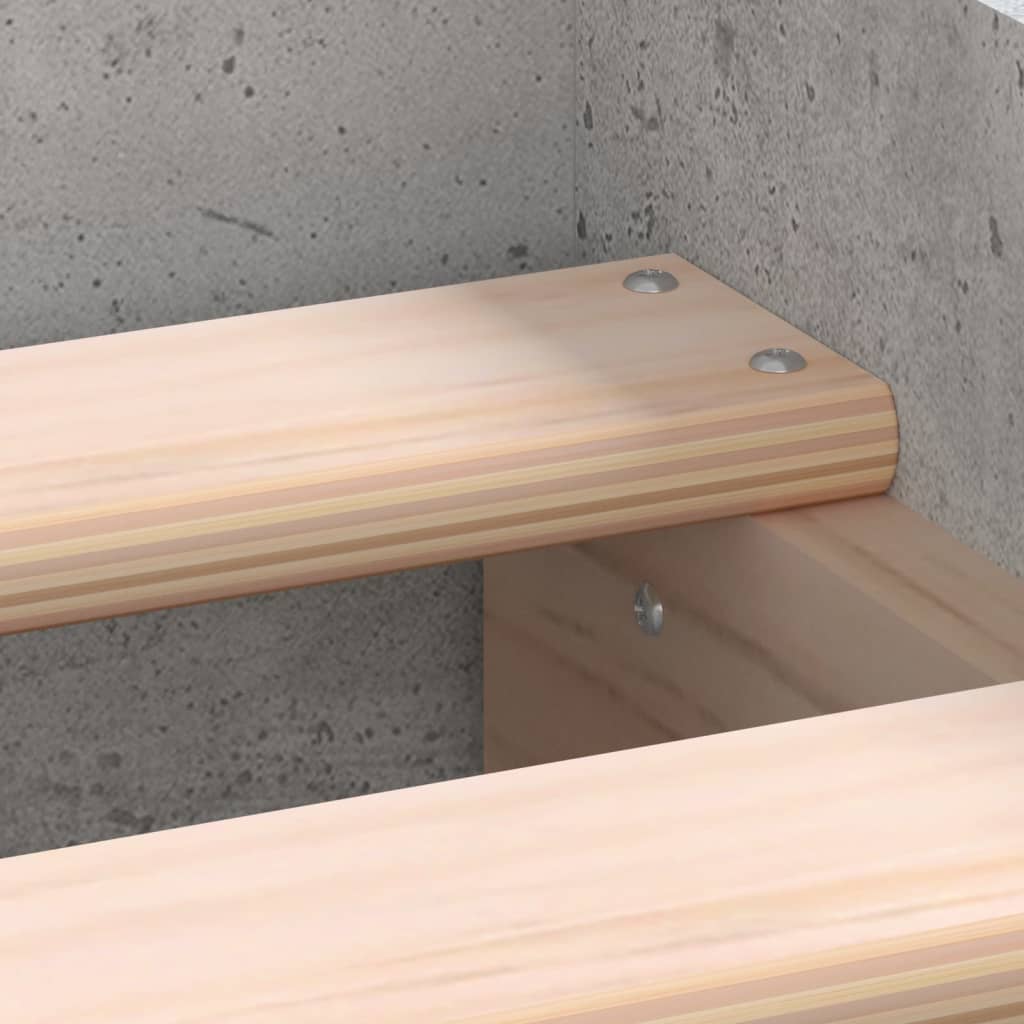 Bed frame concrete grey 100x200 cm wood material