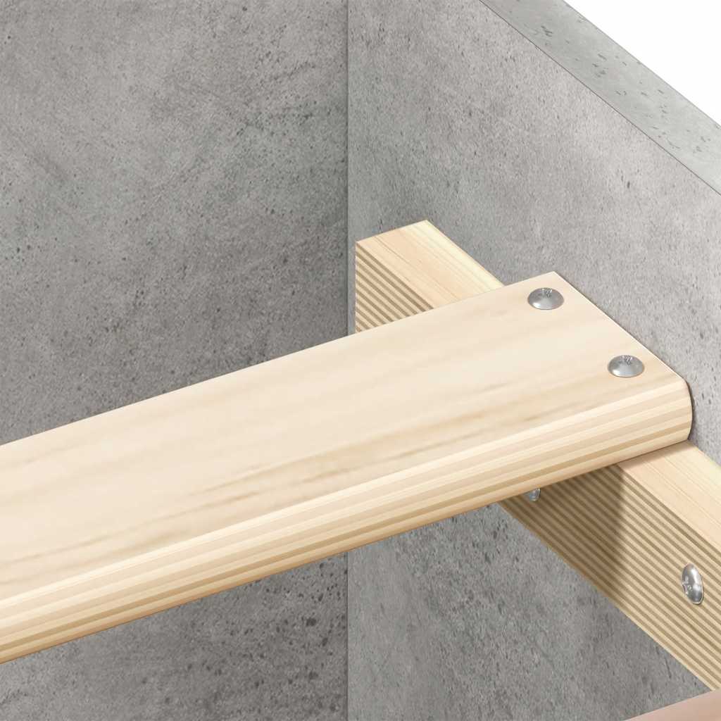 Bed frame concrete grey 100x200 cm wood material