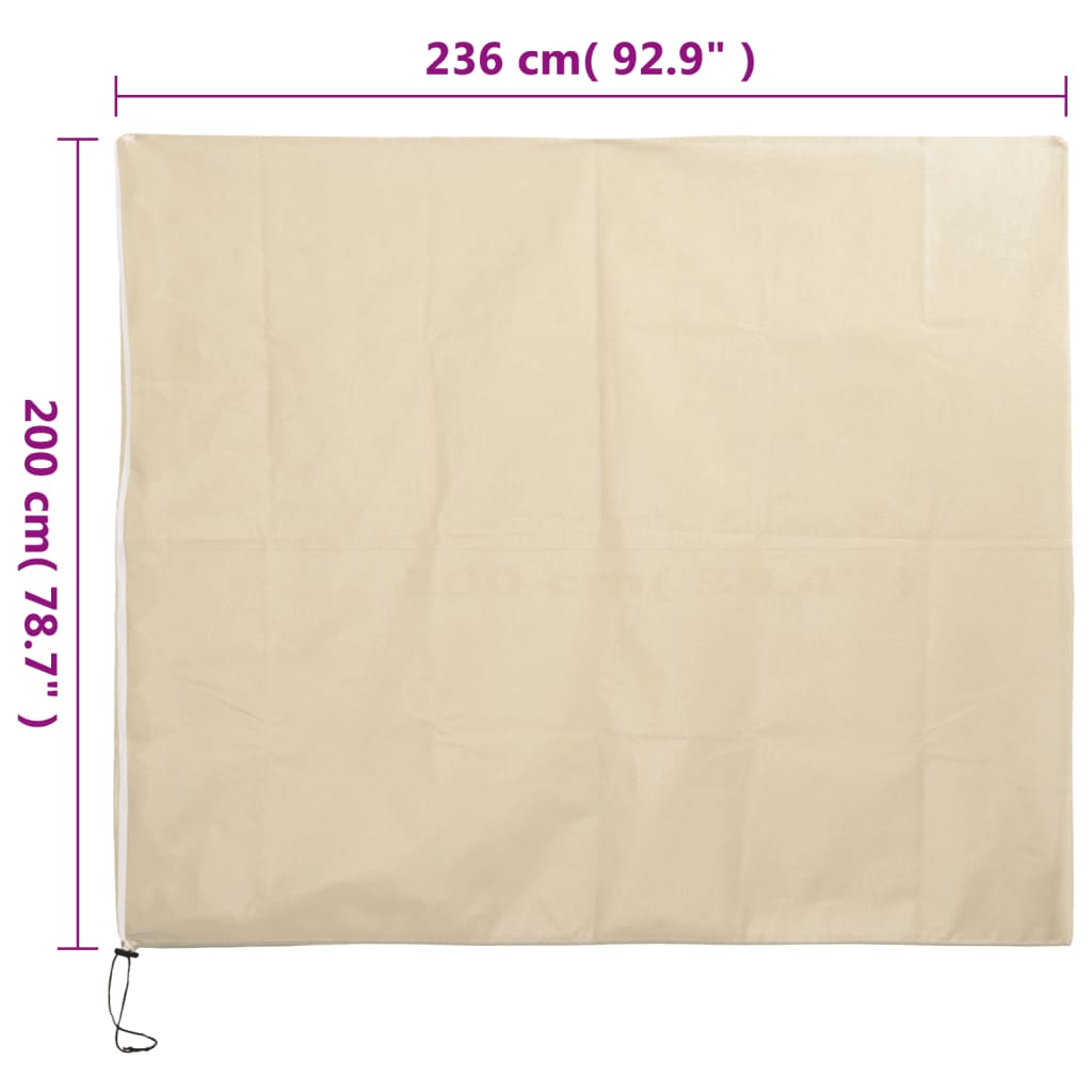 Wintervlies mit Reißverschluss 70 g/m² 2,36x2 m