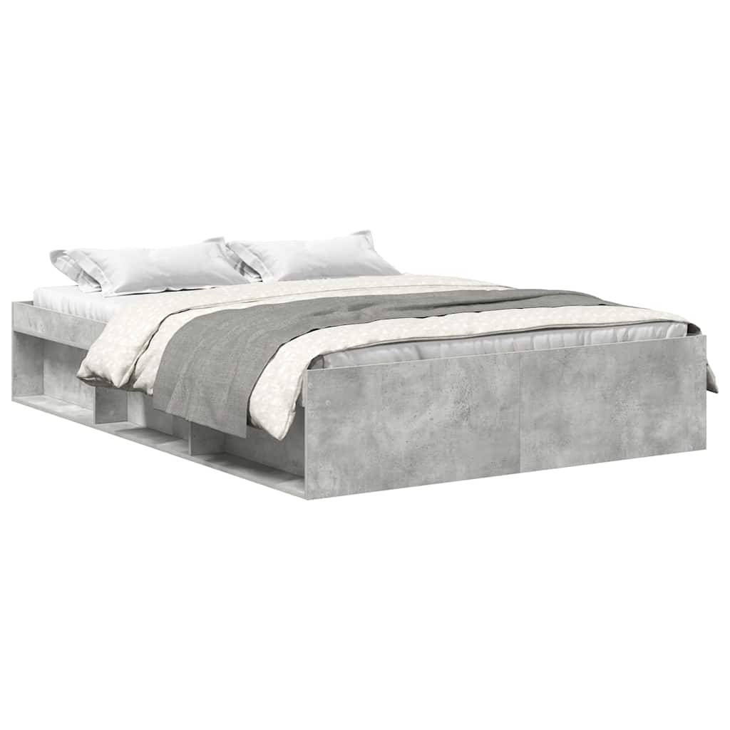 Bettgestell Betongrau 135x190 cm