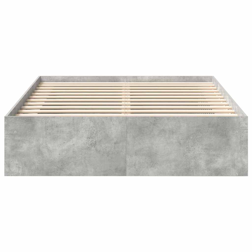 Bettgestell Betongrau 135x190 cm