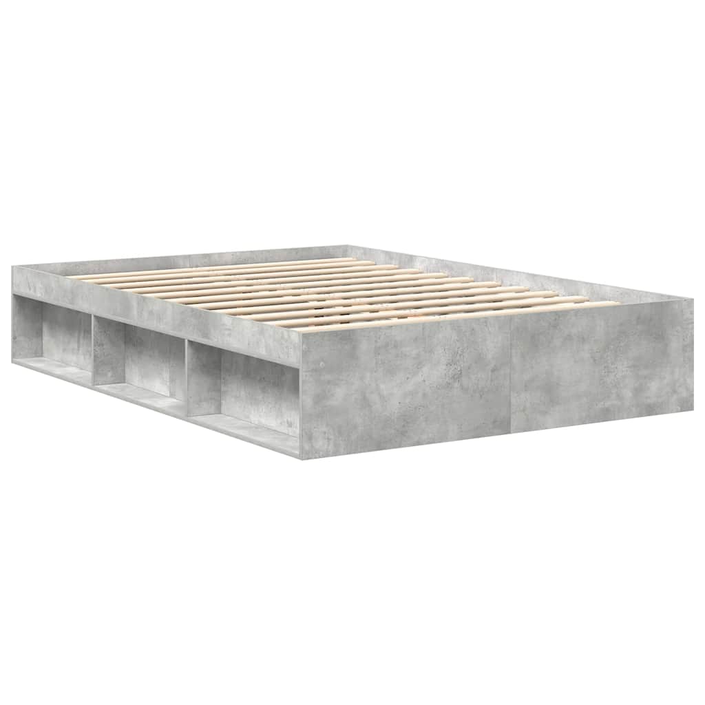 Bettgestell Betongrau 135x190 cm