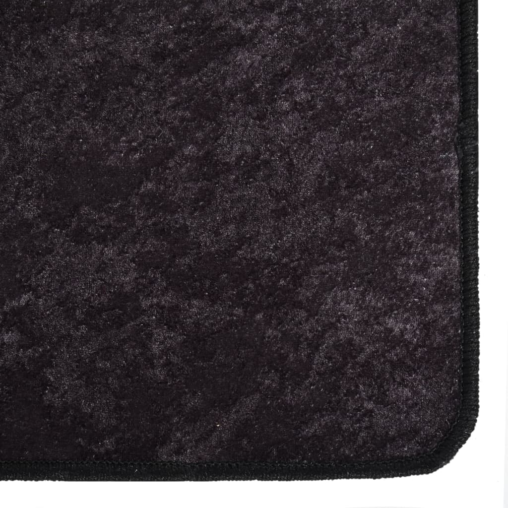 Tapis lavable anthracite 120x170 cm antidérapant