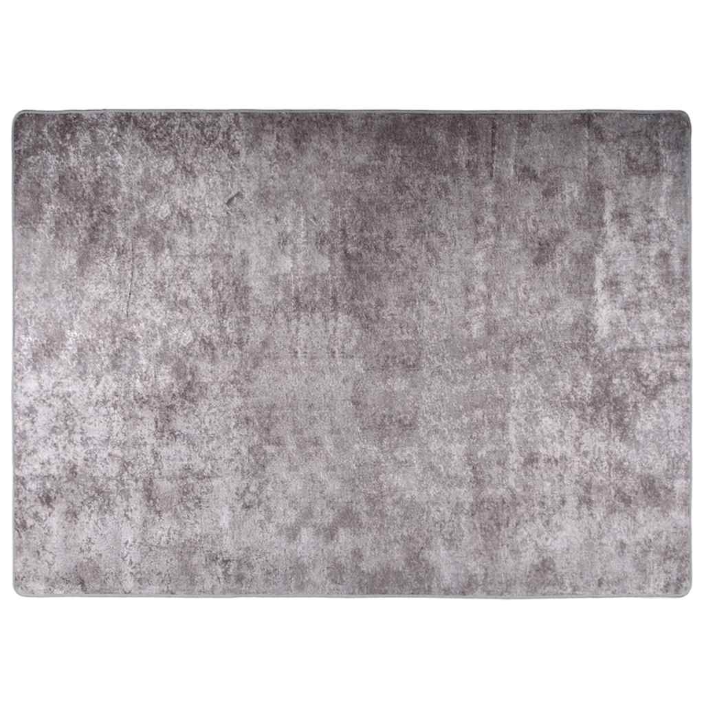 Tapis gris lavable 150x230 cm antidérapant