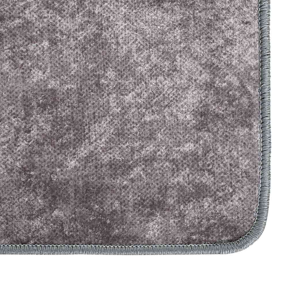 Tapis gris lavable 150x230 cm antidérapant