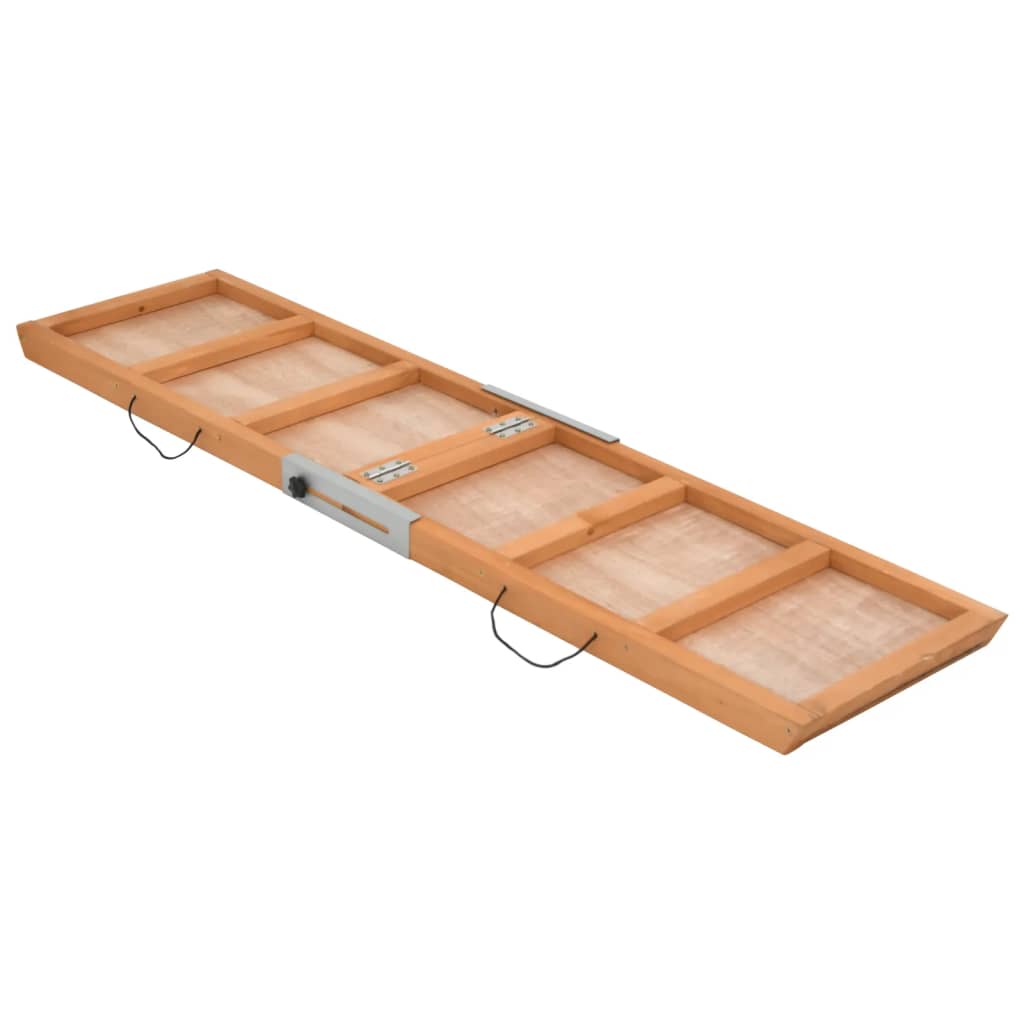 Hunderampe Grau 120x30 cm Massivholz Tanne