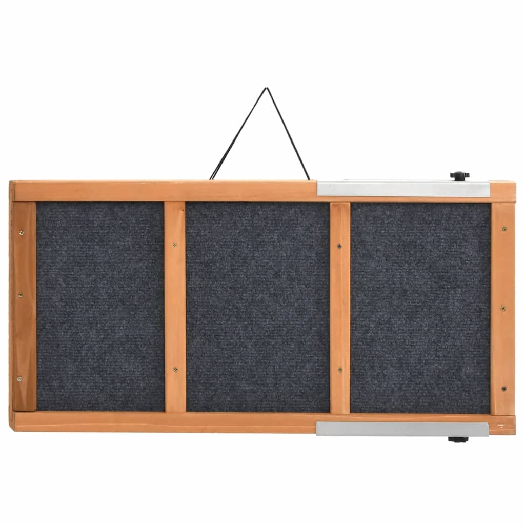Hunderampe Grau 120x30 cm Massivholz Tanne