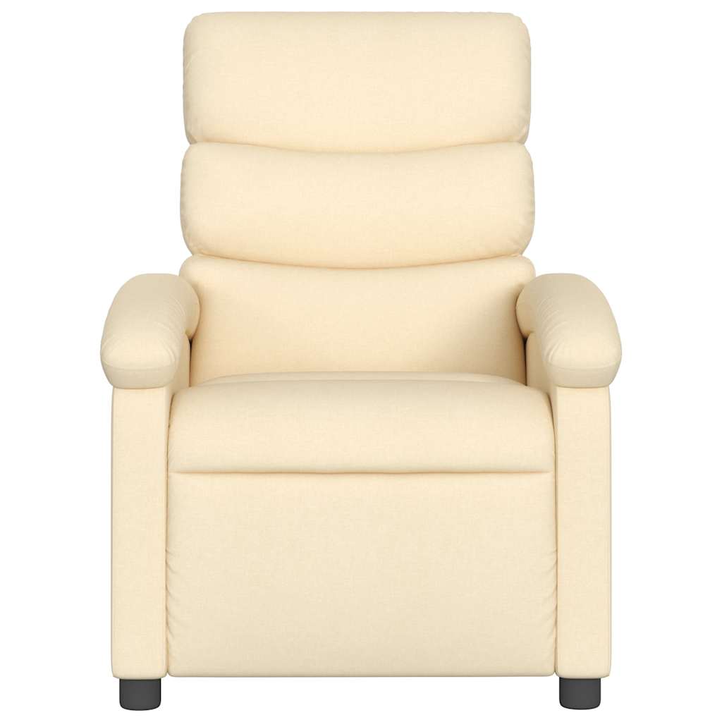 Electric Massage Chair Cream Fabric