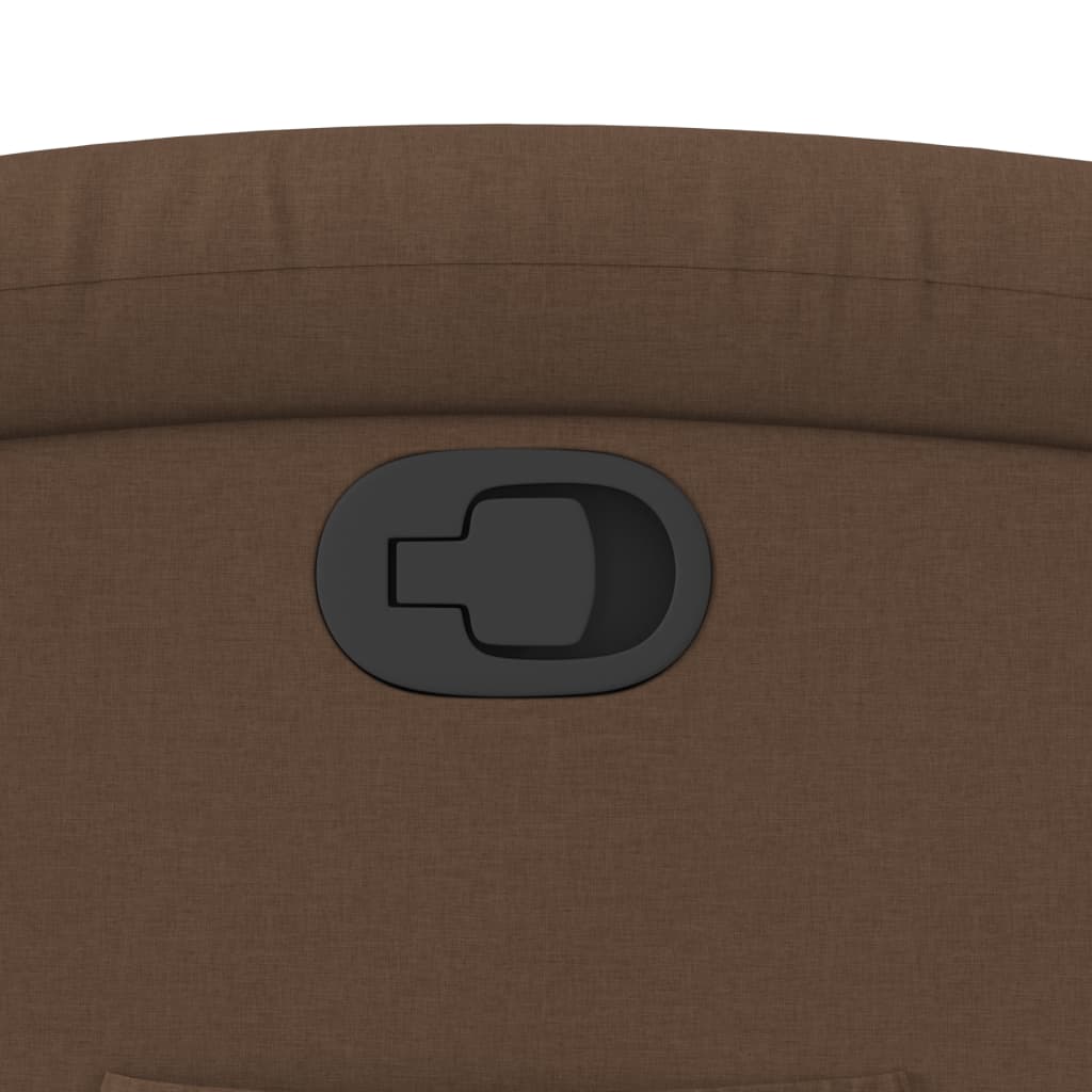 Recliner chair with stand-up aid brown fabric