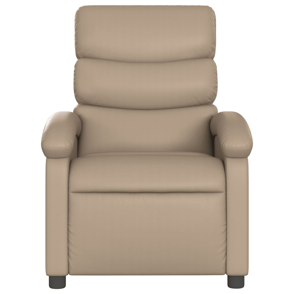 Electric massage chair cappuccino brown imitation leather