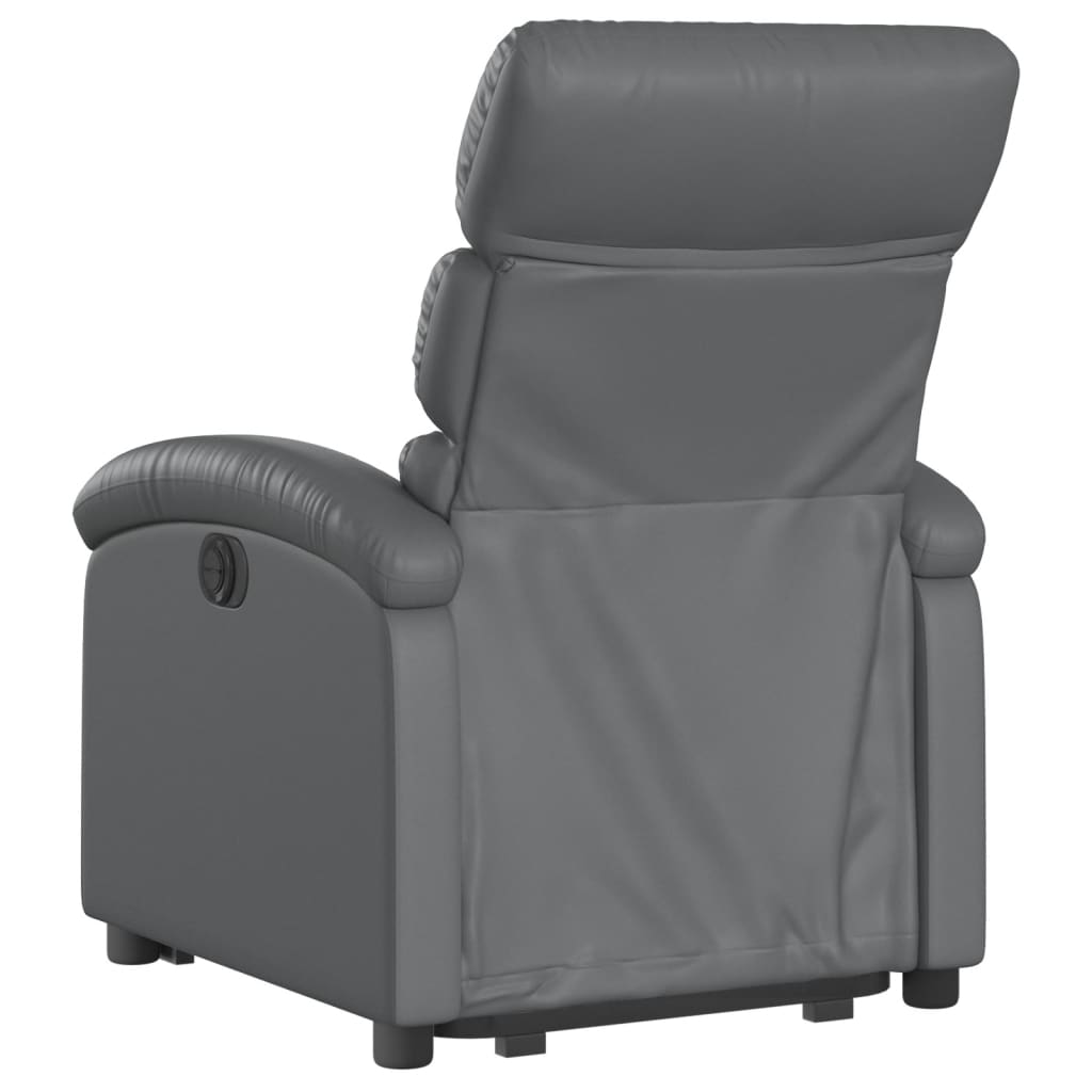 Fauteuil inclinable avec aide à la verticalisation, similicuir gris