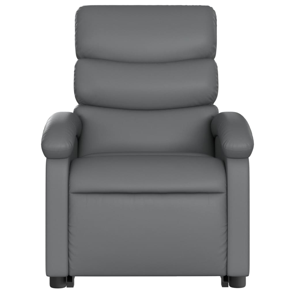 Fauteuil inclinable avec aide à la verticalisation, similicuir gris