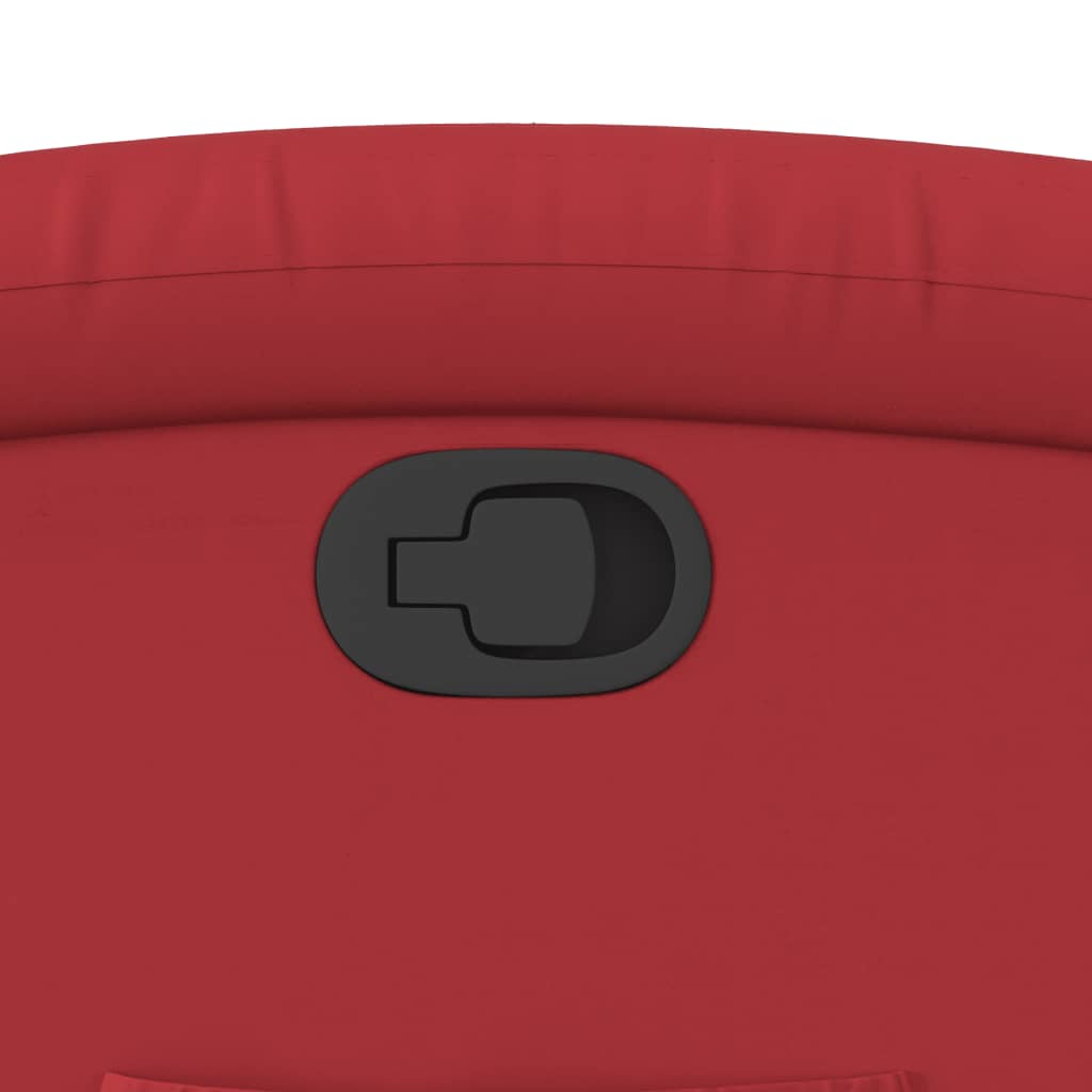 Fauteuil inclinable avec aide à la verticalisation, rouge, similicuir