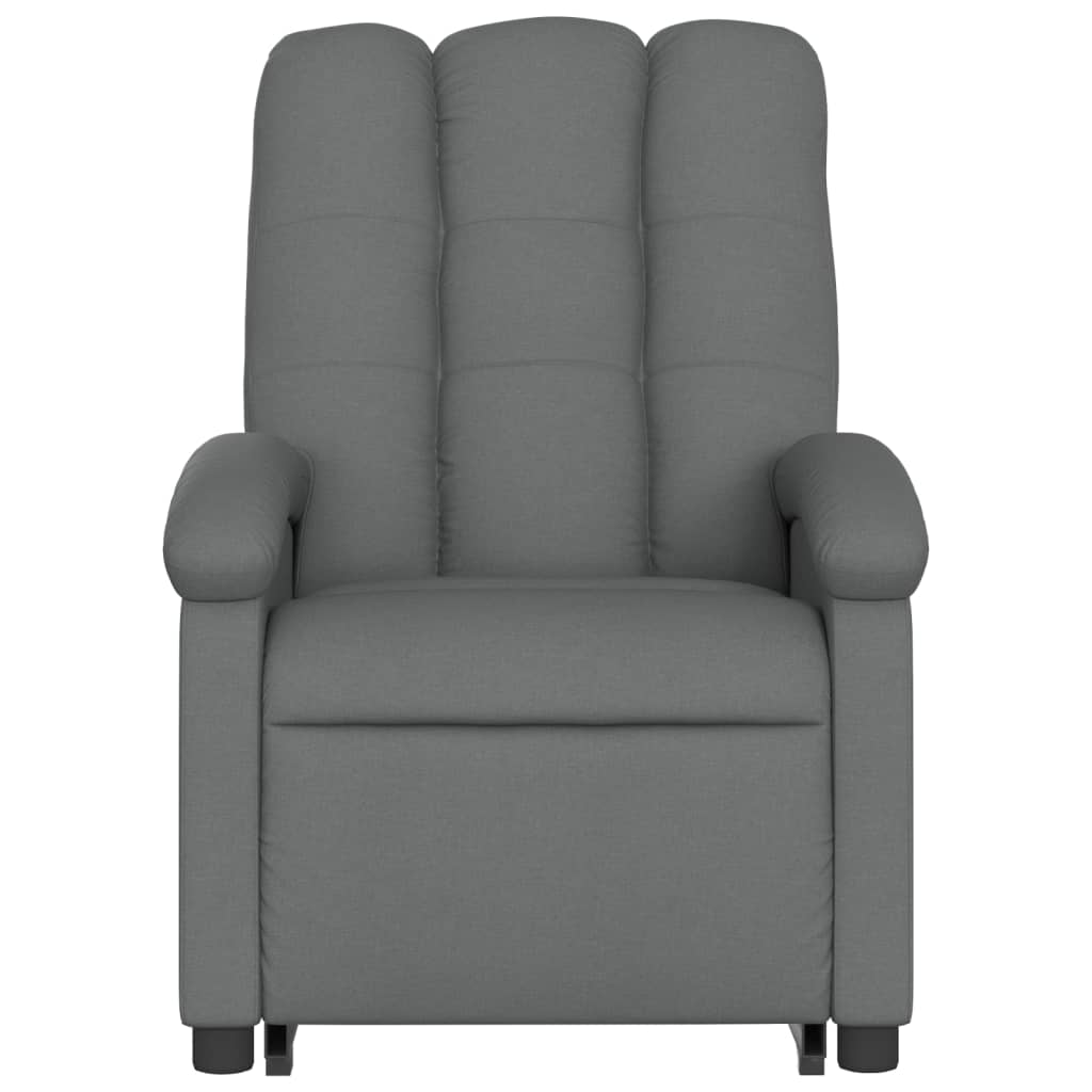 Fauteuil de massage avec aide au verticalisation en tissu gris foncé