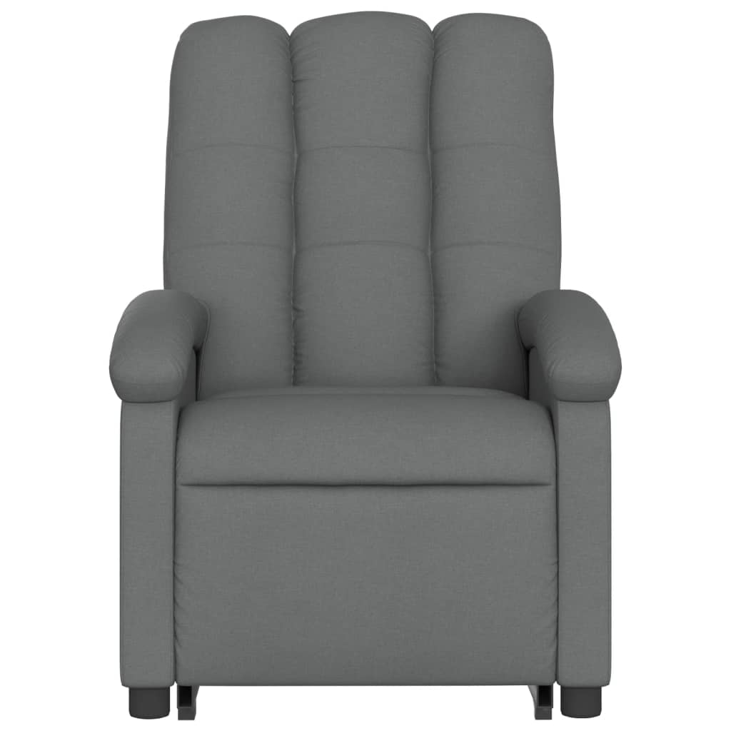 Fauteuil de massage avec aide au verticalisation en tissu gris foncé