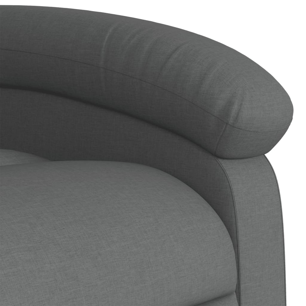 Fauteuil de massage avec aide au verticalisation en tissu gris foncé