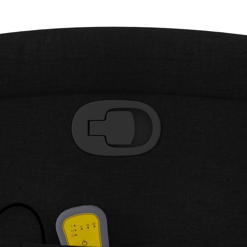 Fauteuil de massage avec aide au verticalisation en tissu noir