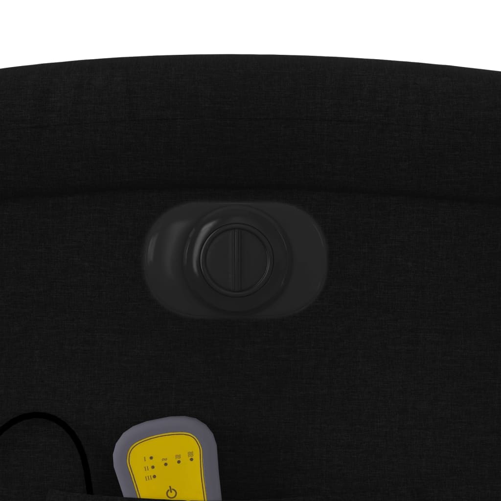 Electric massage chair with stand-up aid, black fabric