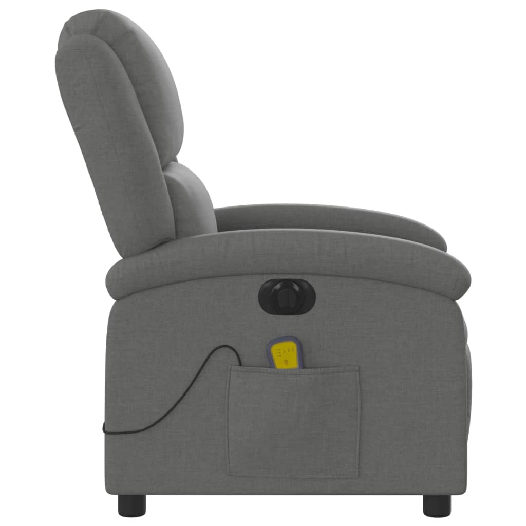 Electric Massage Chair Dark Grey Fabric