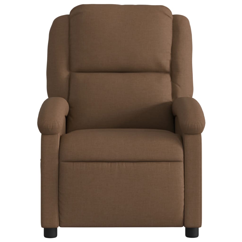 Fauteuil de massage électrique en tissu marron