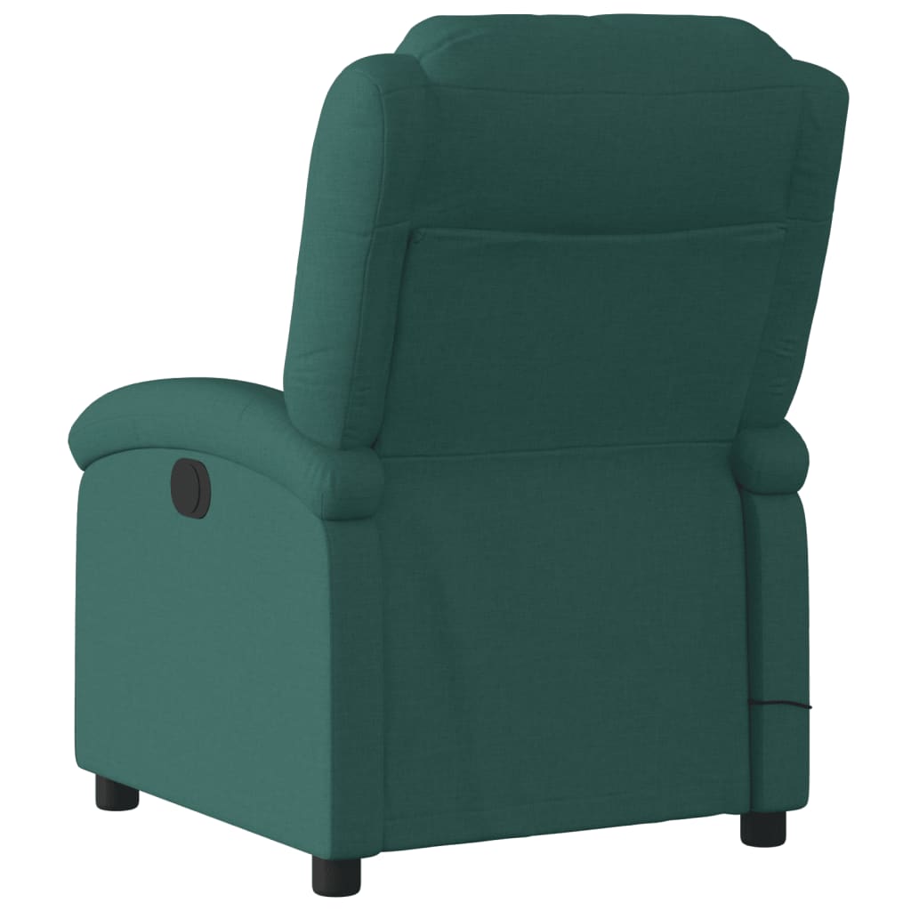 Electric Massage Chair Dark Green Fabric
