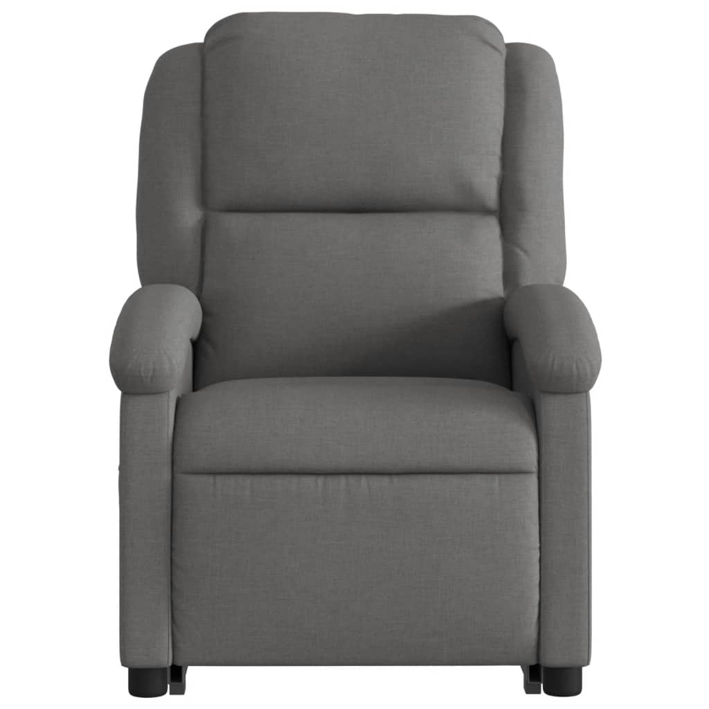 Fauteuil relax avec releveur électrique en tissu gris foncé