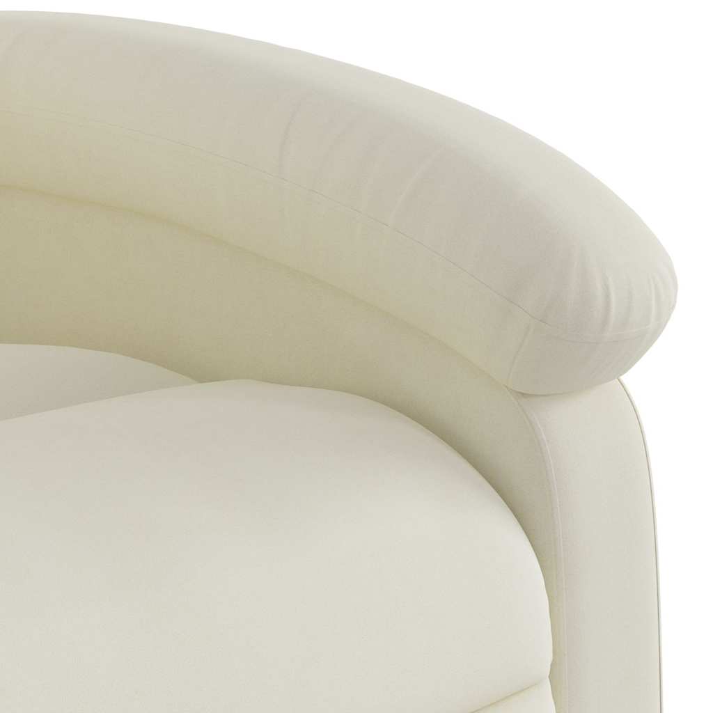 Fauteuil de massage électrique en velours crème