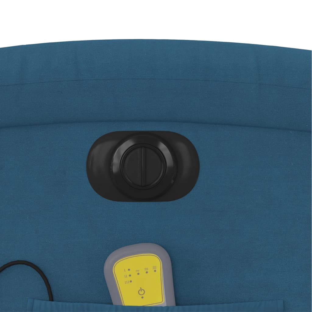 Fauteuil de massage électrique en velours bleu