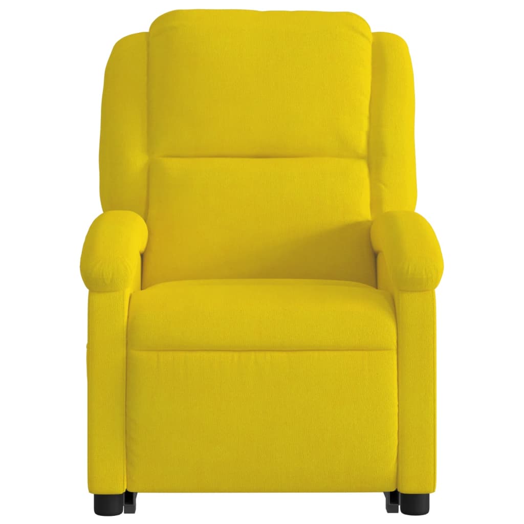 Fauteuil relax avec releveur électrique en velours jaune