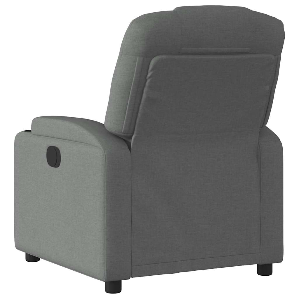 Fauteuil inclinable électrique en tissu gris foncé