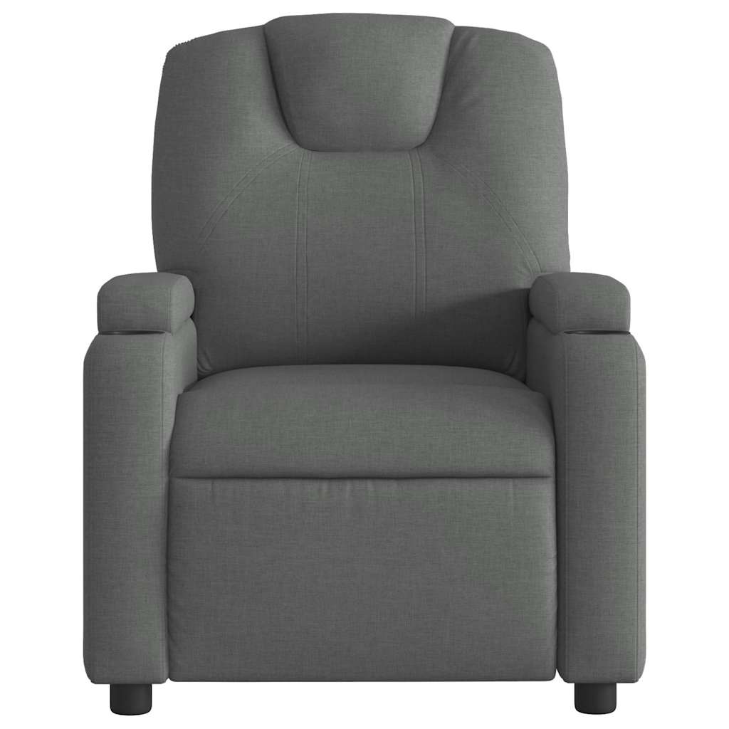 Fauteuil inclinable électrique en tissu gris foncé