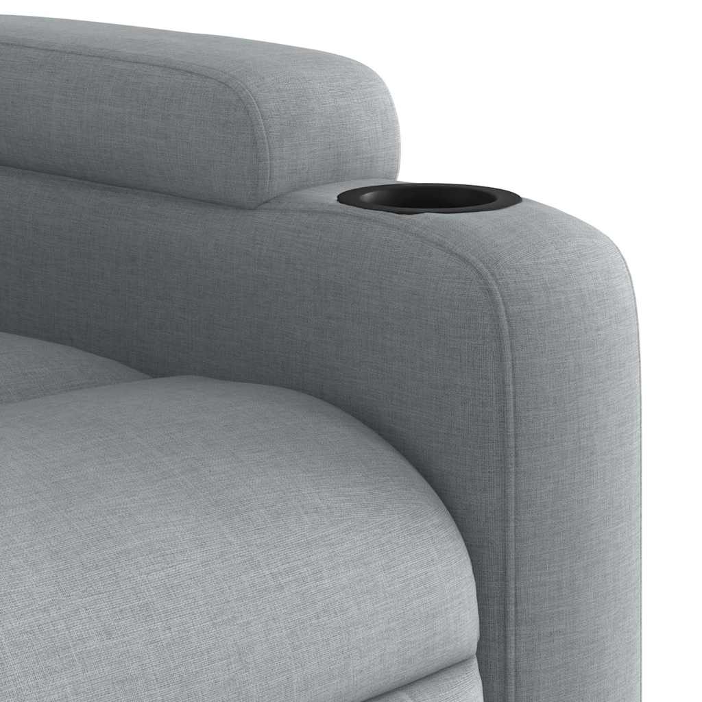 Fauteuil de massage électrique en tissu gris clair