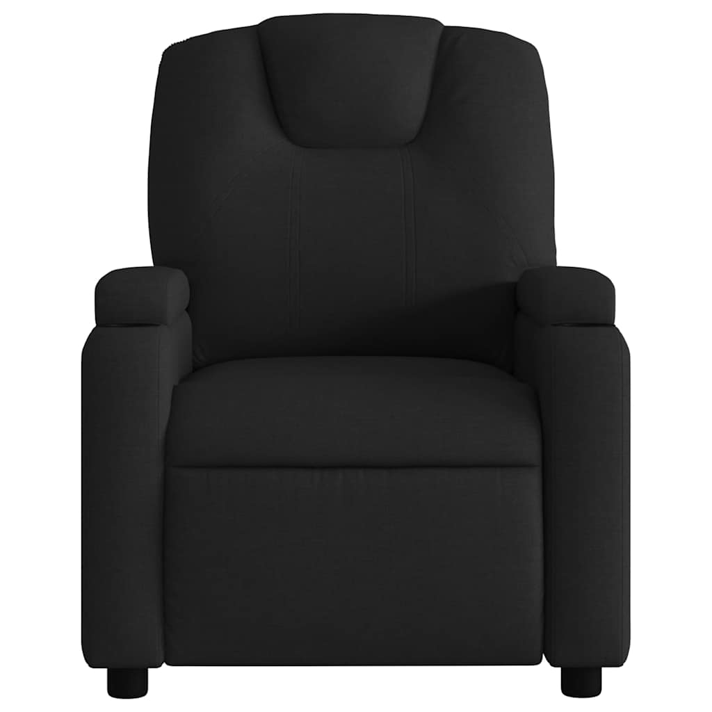 Fauteuil de massage électrique en tissu noir