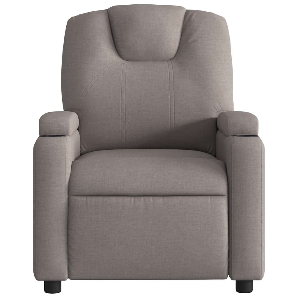 Fauteuil de massage électrique en tissu taupe