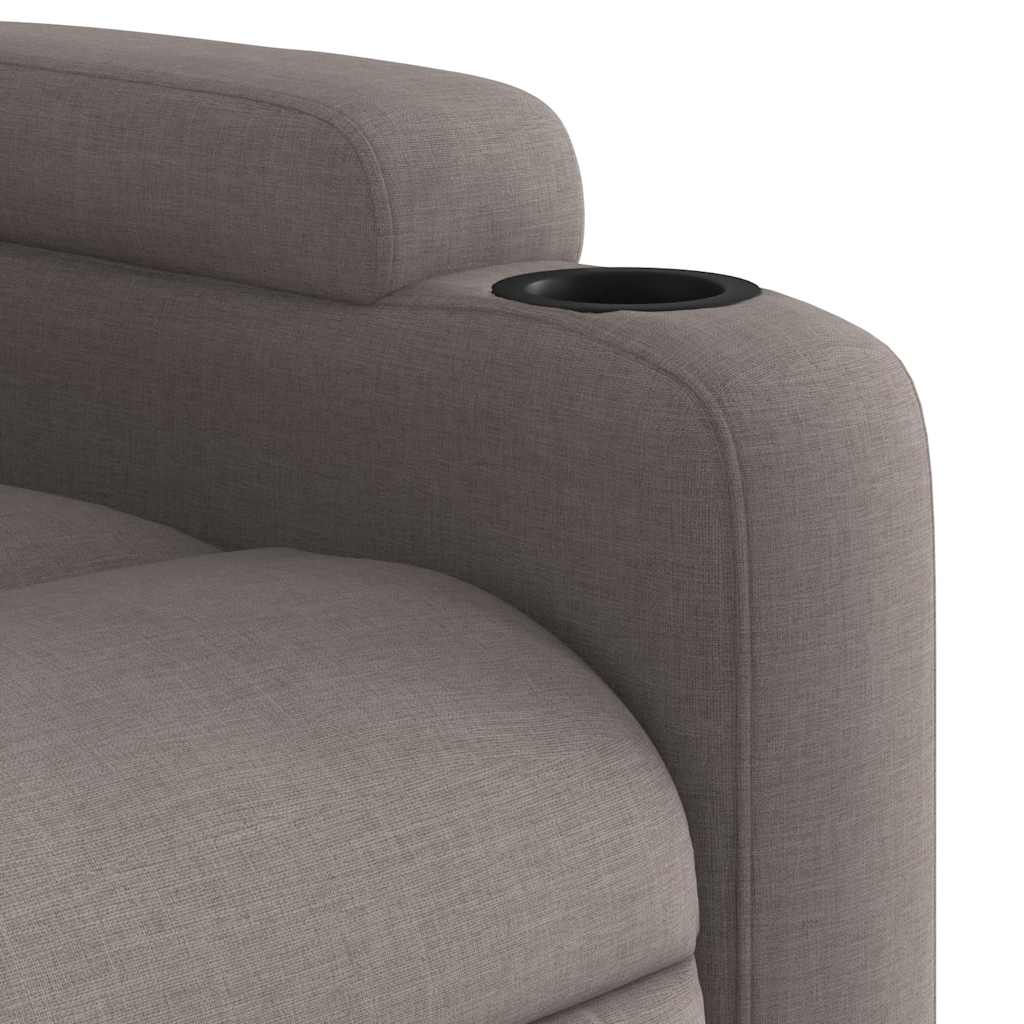 Fauteuil de massage électrique en tissu taupe