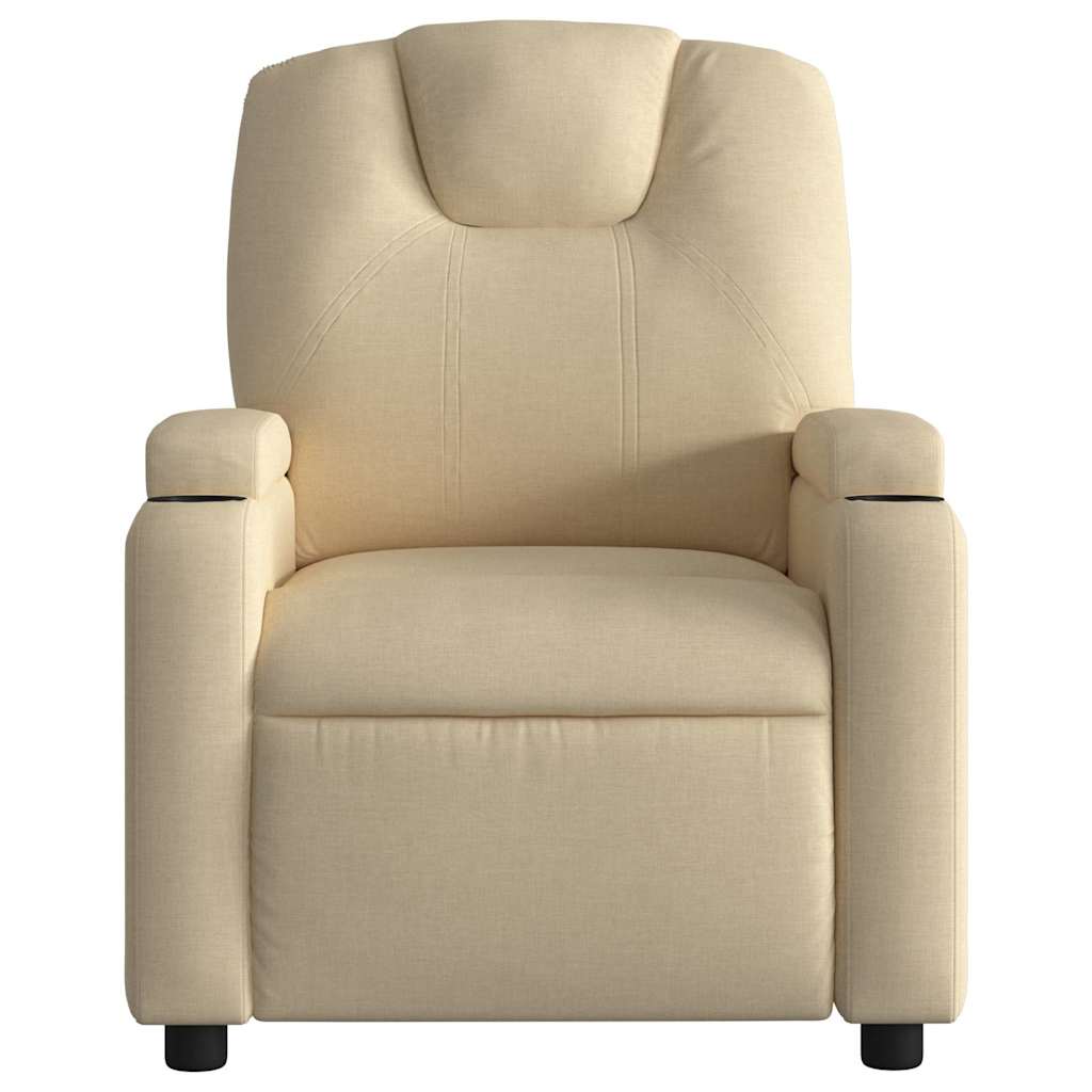 Fauteuil de massage électrique en tissu crème