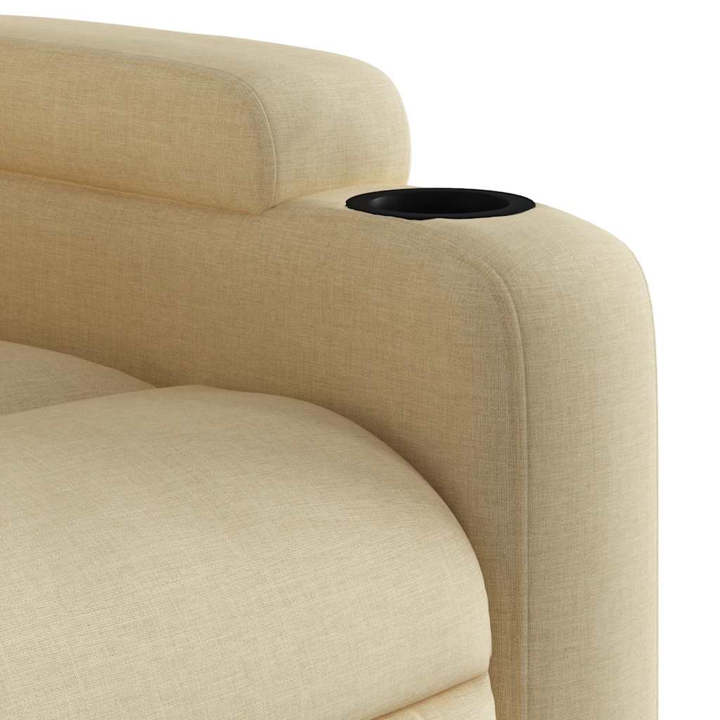 Fauteuil de massage électrique en tissu crème