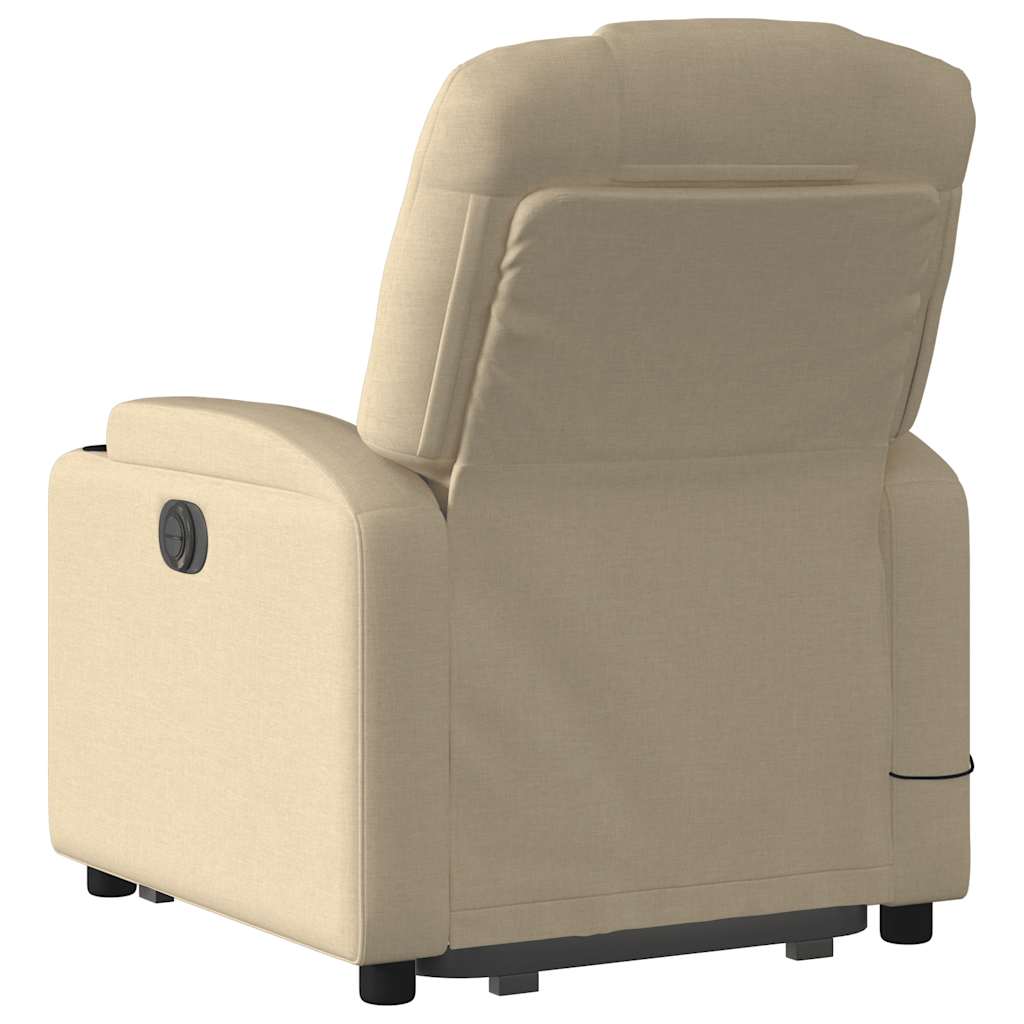 Fauteuil de massage avec aide au verticalisation en tissu crème