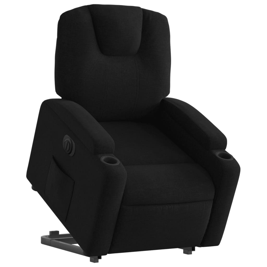 Fauteuil inclinable avec releveur électrique, tissu noir