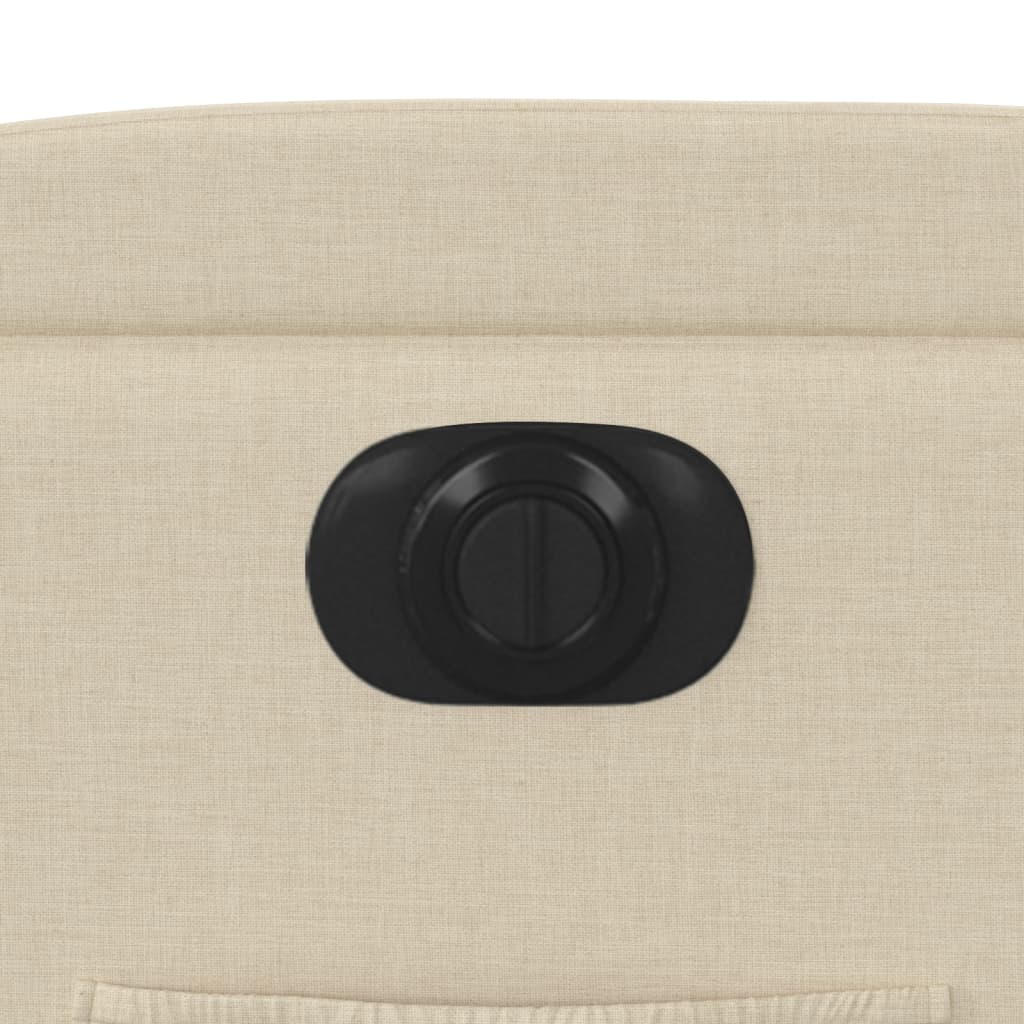 Fauteuil inclinable électrique en tissu crème